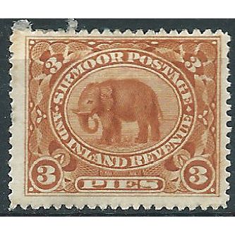 Sirmoor (IFS) 1894 SG22 3p Orange-Brown Mounted Mint . . ..