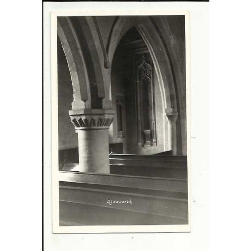 Gloucestershire ALDSWORTH Church Interior Postcard