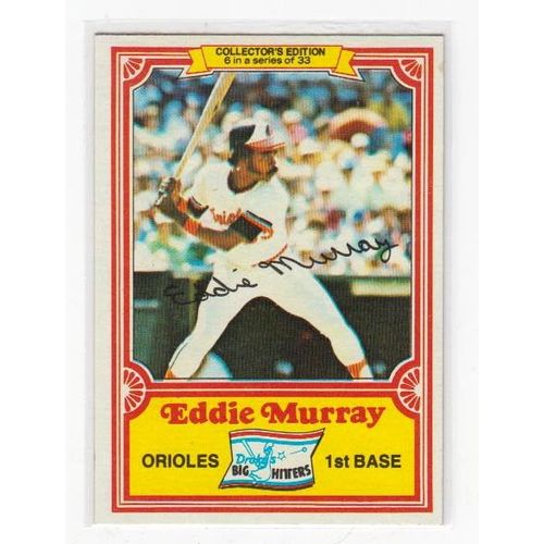 1981 Drake’s Big Hitters Eddie Murray baseball card #6 -Orioles- Oddball