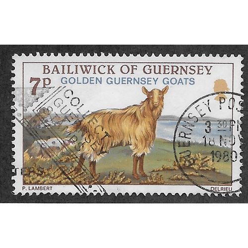 GUE 1980 7P 'GUERNSEY GOATS' FINE USED (EBID52-850)