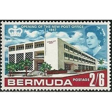 Bermuda QEII 1967 Post Office 2s 6d Hamilton Mounted Mint MM SG 207 Sc 213 stamp