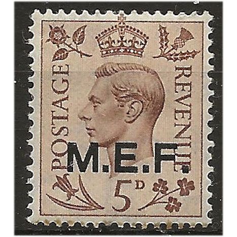 M.E.F 1943 M15 5d Brown Mounted Mint . ..