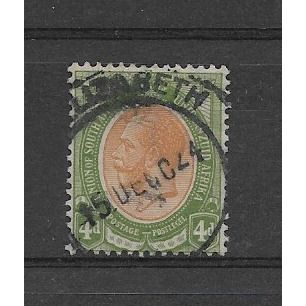 SouthAfrica.SG10 4d Orange-Yellow and Olive-Green.Colour Unchecked.F/Used.Nov19