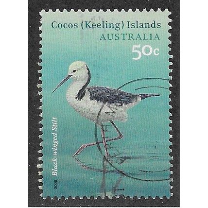 CKI 2008 50c 'BIRDS - BLACK WINGED STILT' FINE USED (EBID70-940)