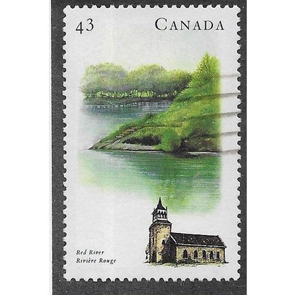 CAN 1993 43c 'RIVERS- RED RIVER' (3RD SERIES) FINE USED (EBID71-250)