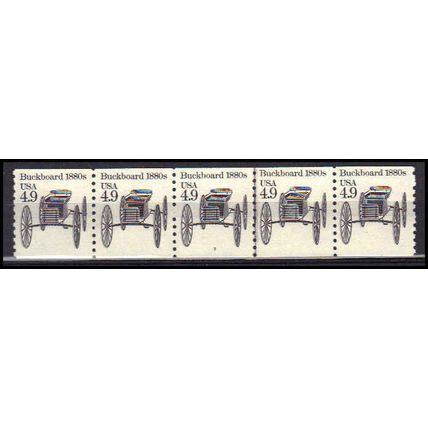 2124 4.9c Buckboard Very Fine MNH Dry Gum PNC 3/5 X0243