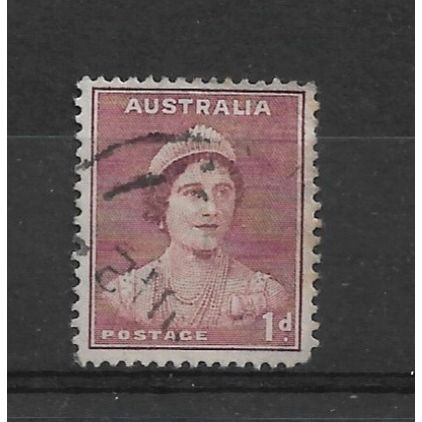Australia.SG181 1d Queen Elizabeth (Maroon).Fine Used.Dec21