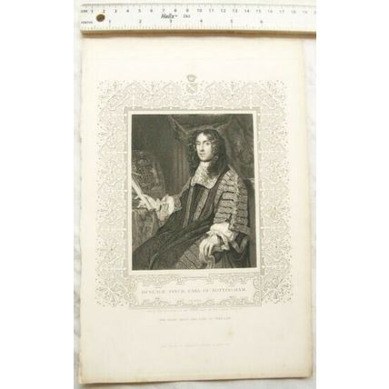 Vintage engraving - Heneage Finch, Earl of Nottingham