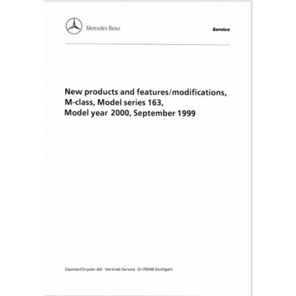 Mercedes M Class New Products Brochure 1999 6516124602 PDF