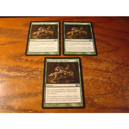 Magic The Gathering, MTG, 3-Cards, 1993-2009, HOWL OF THE NIGHT PACK, ex