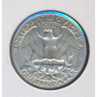 1957-D Washington 90% Silver Quarter, Ungraded, Good Shape