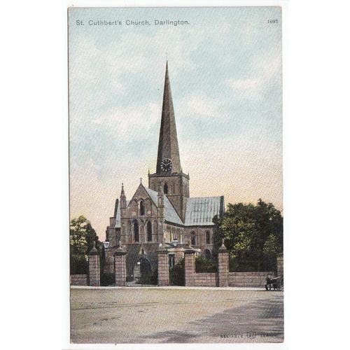 St Cuthbert's Church Darlington County Durham Postcard 1087