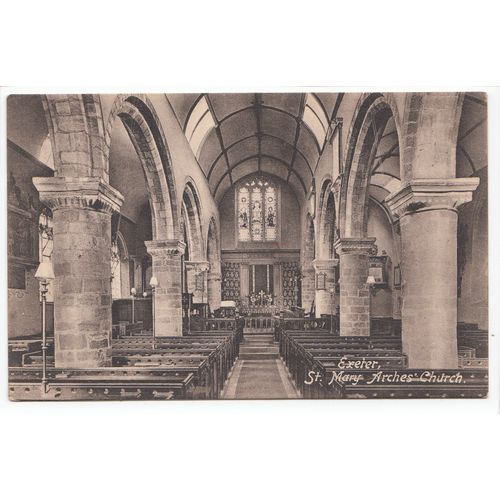 St Mary Arches Church Interior Exeter Devon Postcard 58028