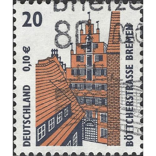 GERMANY, Bottcherstreet, Bremen, black 2001, 20pf 0.€10, #3