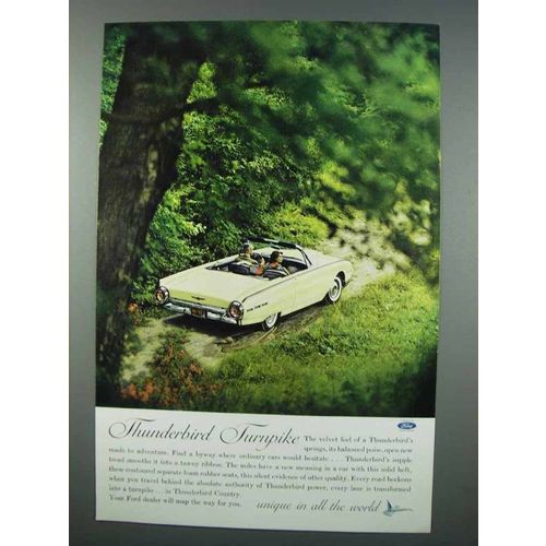 1962 Ford Thunderbird Car Ad - Turnpike