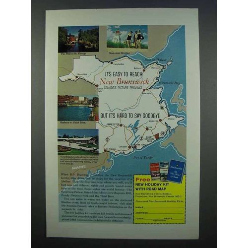 1962 New Brunswick Canada Ad - It's Easy to Reach