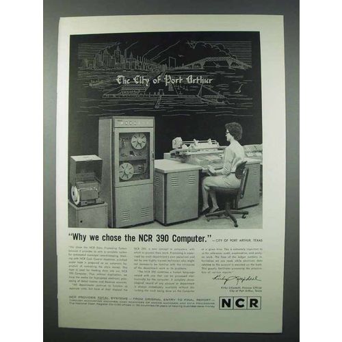 1962 NCR 390 Computer Ad - The City of Port Arthur