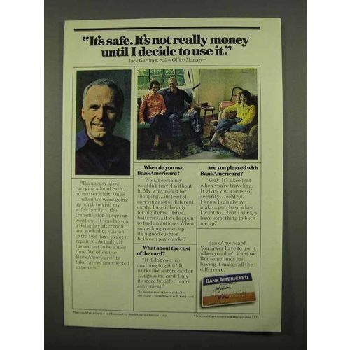 1975 BankAmericard Credit Card Ad - It's Safe