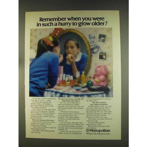 1976 Metropolitan Life Insurance Ad - Hurry Grow Older