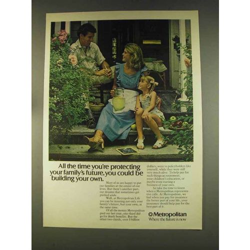 1976 Metropolitan Life Insurance Ad - Protecting Future