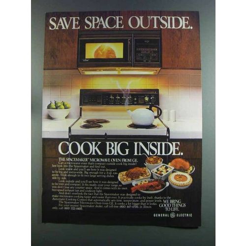 1982 General Electric Spacemaker Microwave Oven Ad