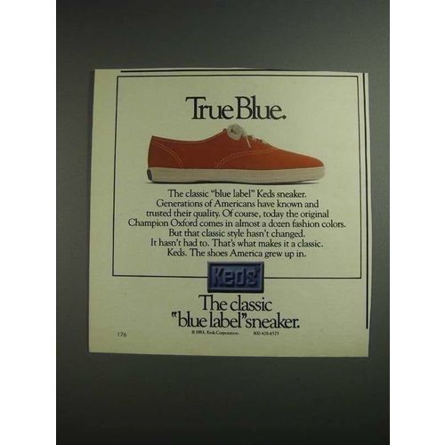 1984 Keds Sneakers Ad - True Blue