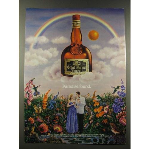 1986 Grand Marnier Liqueur Ad - art by Gervasio Gallardo - Paradise Found