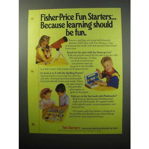 1987 Fisher-Price Ad - Starscope Set, Spelling Starter