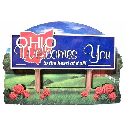 Ohio State Welcome Sign Artwood Fridge Magnet