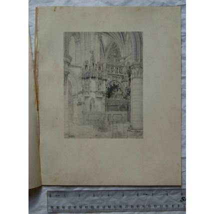 1905 illustration La Madeleine, Troyes by Axel Herman Haig