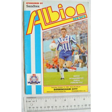 1994 programme Brighton & Hove Albion v. Birmingham City