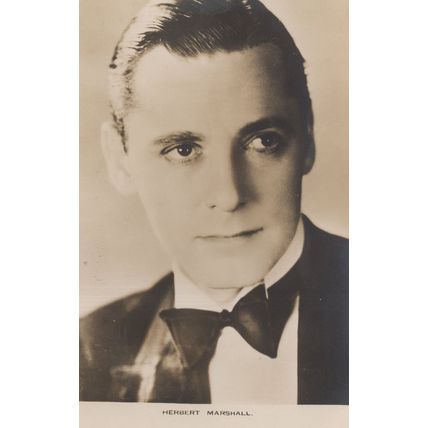 Herbert Marshall Film Weekly Antique Postcard