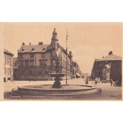 Bicycles Wheelchair Horsens Stationspladsen Denmark Old Postcard
