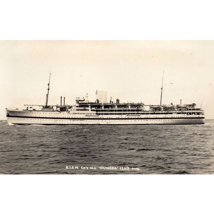 Dunera British India Ship Real Photo Postcard & Ephemera