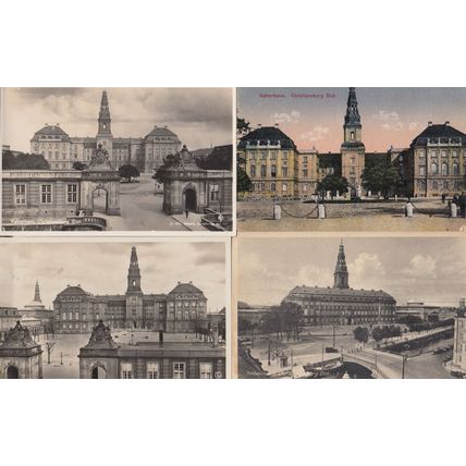 Kobenhavn Christlansborg Slot 4x Old Denmark Postcard s