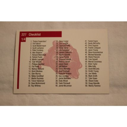 1991 Classic Four Sport NO. 228 CHECKLIST 2