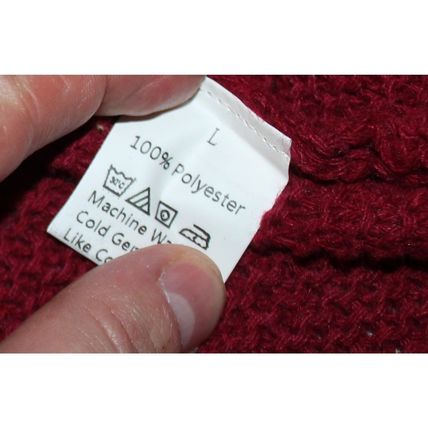 Womens Open Front Cardigan Size L Large Warm Long Sleeve Dual Pockets Maroon