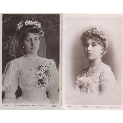 Princess Ena Of Battenberg 2x Royal RPC Postcard s