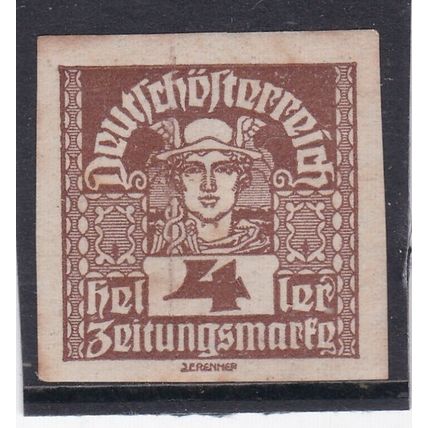 Austria 1920 Mercury 4 Heller Mint Hung SG 366a VGC