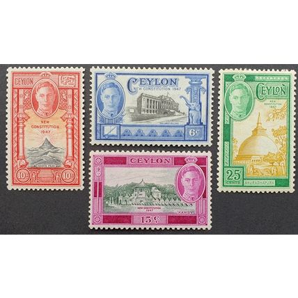 Ceylon: 1947 New Constitution Set SG402/405 Mint