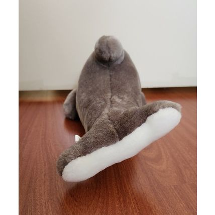 Gray Dolphin Plush Toy 14" blue eyes