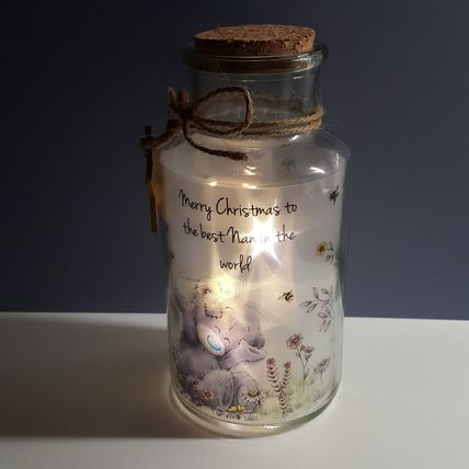Me to You Floral LED Glass Jar For "The Best Nan" - Christmas Gift
