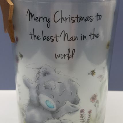 Me to You Floral LED Glass Jar For "The Best Nan" - Christmas Gift