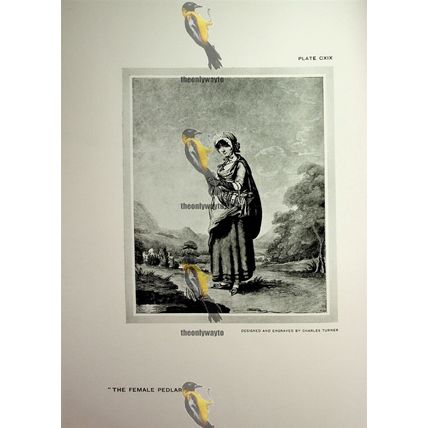 Interior Of A Cottage & Female Pedlar, Book Illustration (Print), 1910
