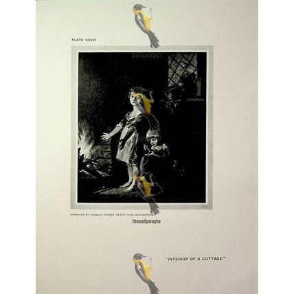 Interior Of A Cottage & Female Pedlar, Book Illustration (Print), 1910