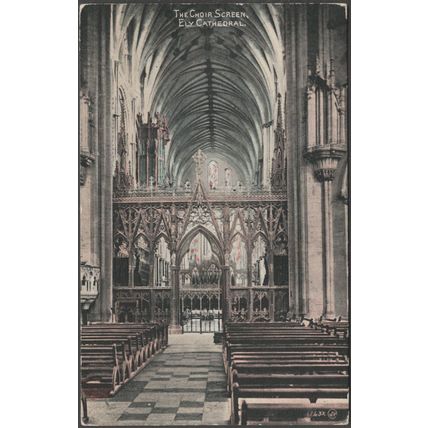 The Choir Screen, Ely Cathedral, Cambridgeshire, c.1905 - Valentine's Postcard