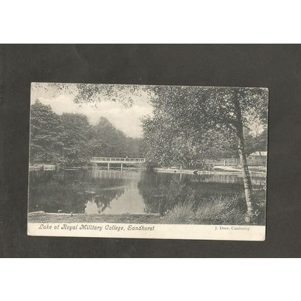 Postcard Berkshire Sandhurst Lake at the Military College