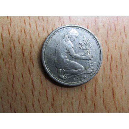 1976f 50 Pfennig Germany Coin