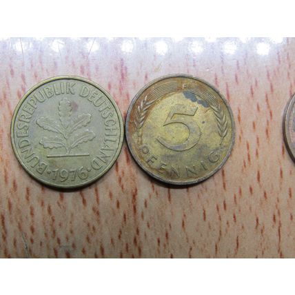 1976f 5 Pfennig Germany Coin