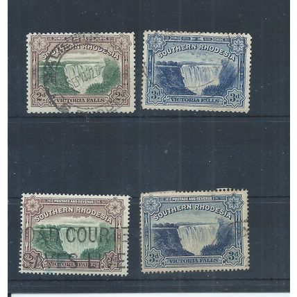 Southern Rhodesia stamps. 1932 & 1935 Victoria Falls used. (basic perfs)(AF591)